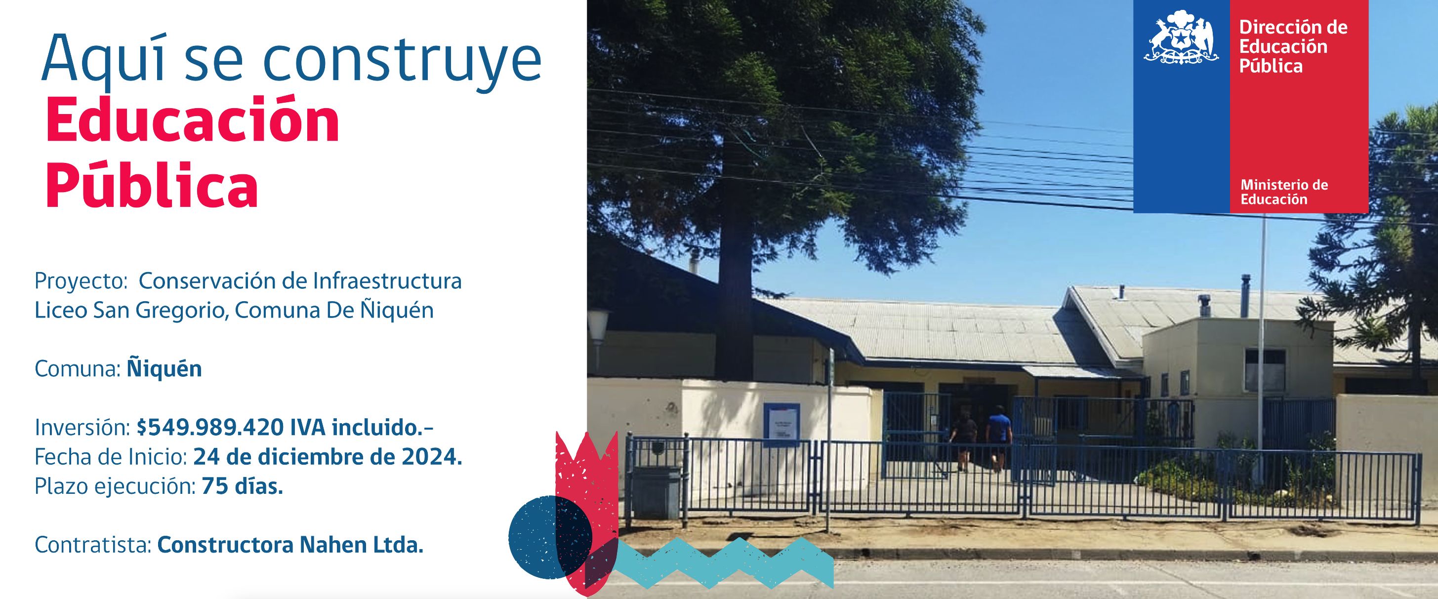 CONSERVACION DE INFRAESTRUCTURA LICEO SAN GREGORIO, ÑIQUEN